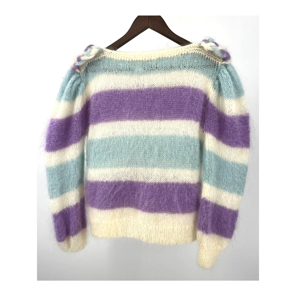 Jon Stuart Hand Knitted Vintage Sweater Mohair Wool Blend Yorkshire England